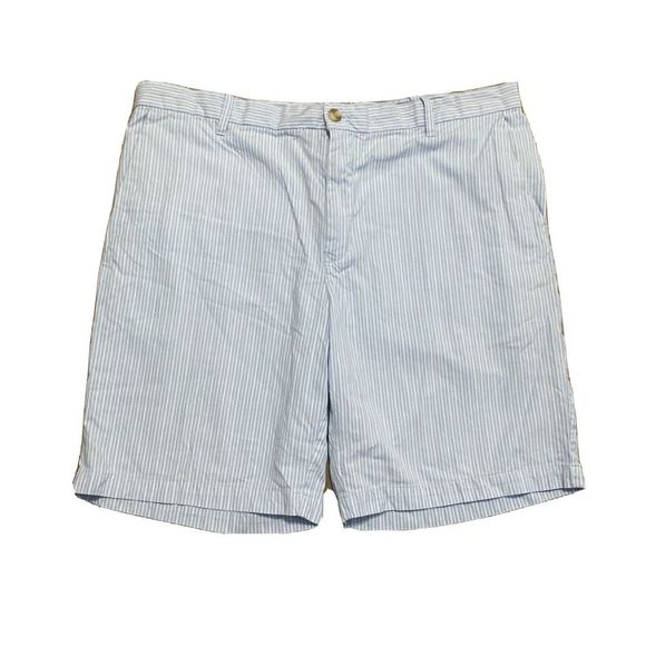 Izod Mens Dress or Casual Shorts ~ Sz 40 ~ Blue & White ~ Striped - Picture 1 of 3